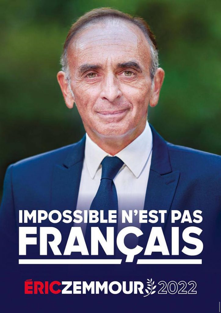 eric zemmour affiche campagne