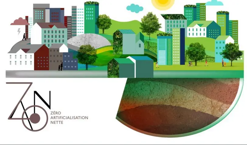Infographie sur la trajectoire ZAN et l'urbanisme durable